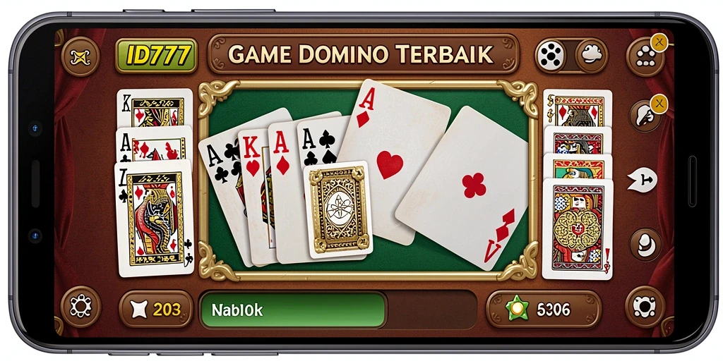Tampilan game Domino ID777 dengan grafis menarik dan gameplay seru.