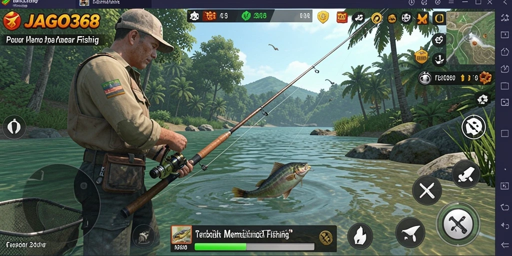 Tampilan gameplay JAGO368 yang menampilkan keseruan memancing.