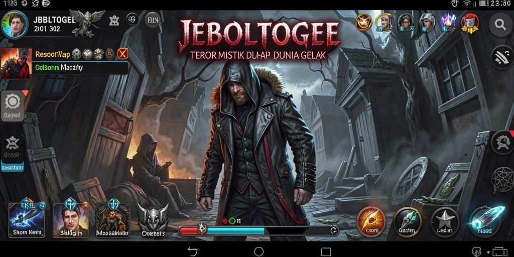Screenshot menampilkan suasana mencekam dalam gameplay JEBOLTOGEL.