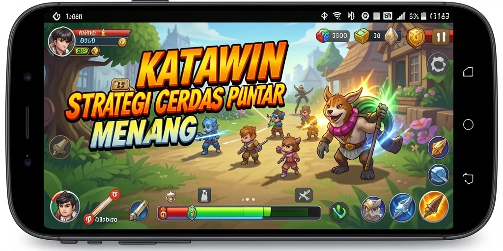 Screenshot gameplay KATAWIN yang menunjukkan strategi dan taktik sempurna.