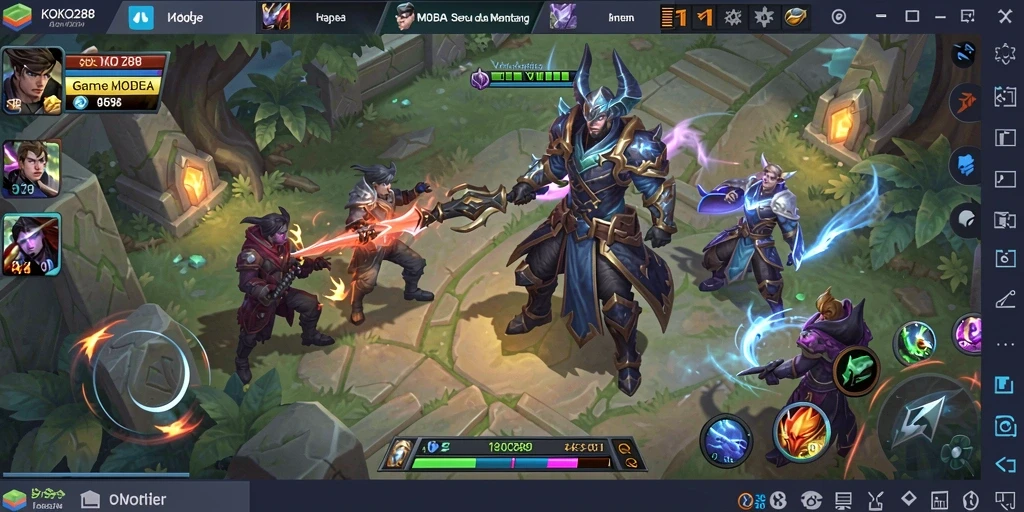 Screenshot utama KOKO288 menampilkan aksi seru di arena permainan.