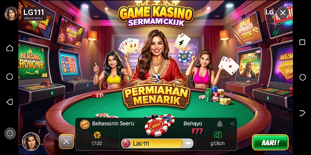 Tampilan menarik dari gameplay Kasino di LG111