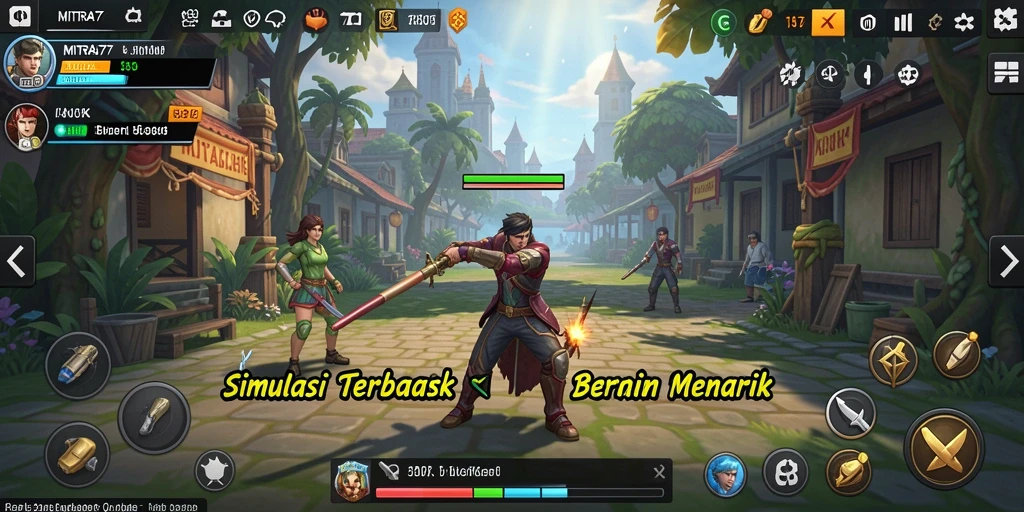Tampilan gameplay MITRA77 yang menawan dan interaktif.