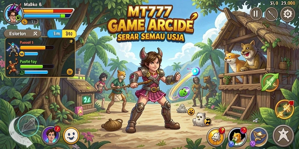 Tampilan gameplay MT777 yang seru dan menantang di level arcade.
