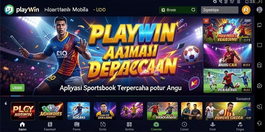 Tampilan permainan taruhan langsung di aplikasi PLAYWIN.
