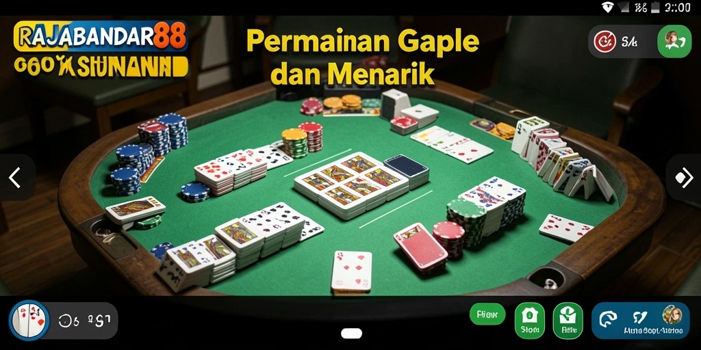 Screenshot gameplay Gaple yang seru dan interaktif di RAJABANDAR88.