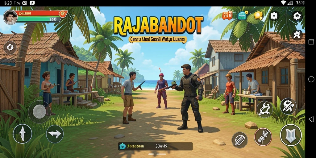Tampilan seru gameplay RAJABANDOT yang menarik dan penuh warna.