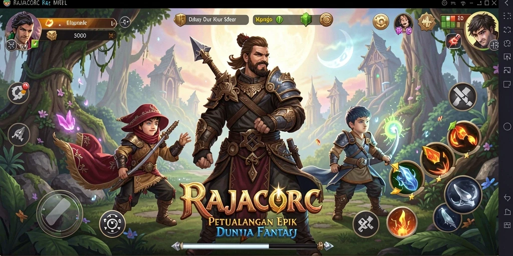 Tampilan menarik saat karakter beraksi dalam pertempuran RPG.