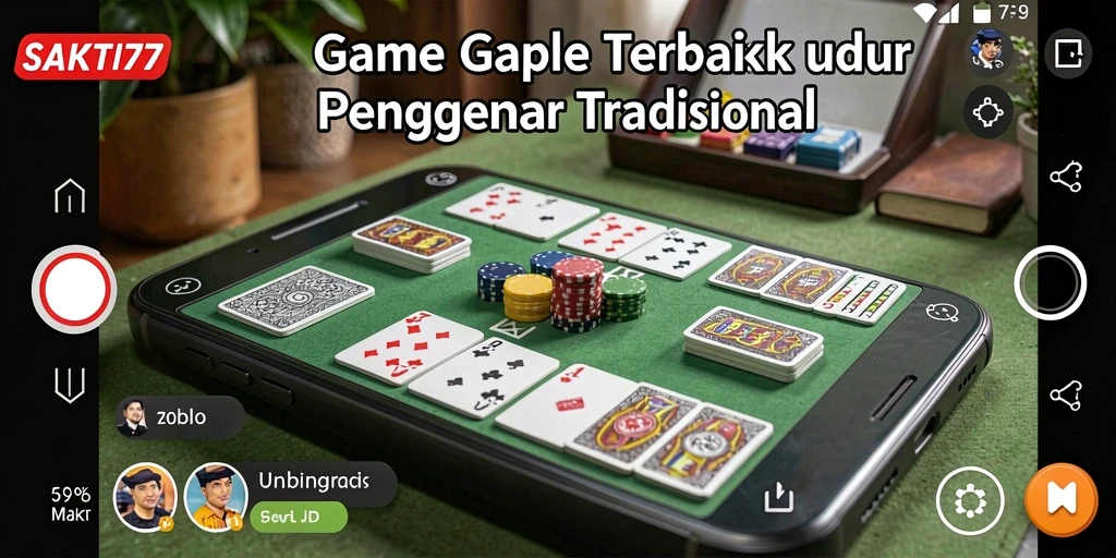 Tampilan menarik dari gameplay Gaple di SAKTI77.