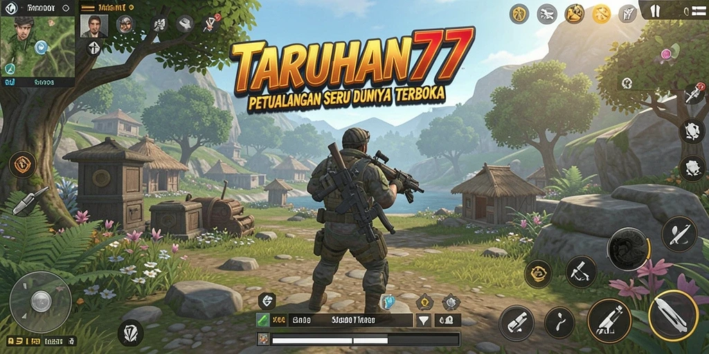 Screenshot utama TARUHAN77 yang menampilkan aksi gameplay Open World.